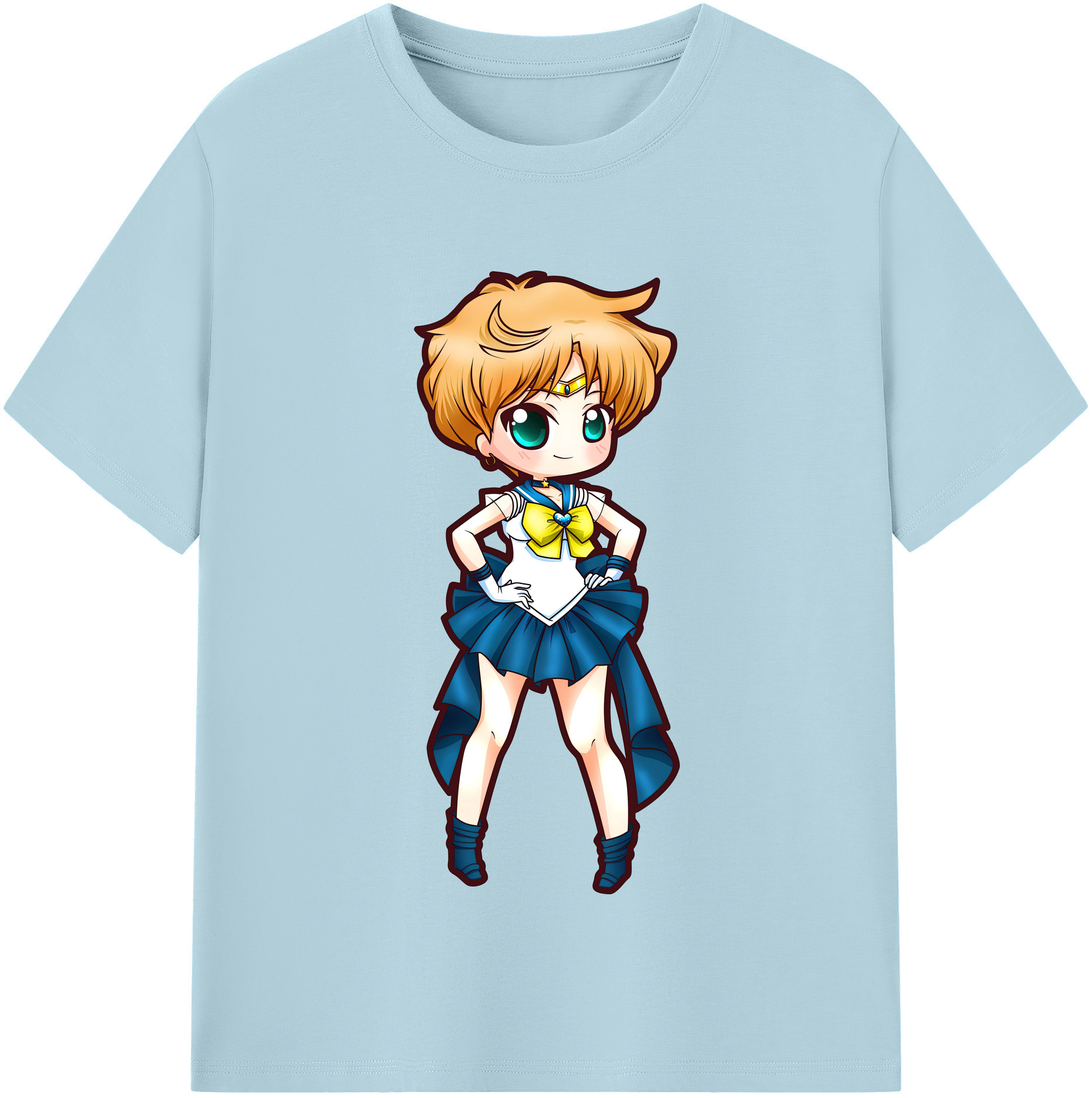 （画像用） 美少女戦士セーラームーン 天王はるか Sailor Moon Tenoh Haruka 綿100％半袖Tシャツ（フロントプリント）